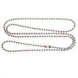 Stainless Steel 23.6 Inch (60 cm) 2.4 mm Ball Link Neck Chain Necklace