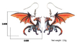 Acrylic Dragon Double Side Earrings