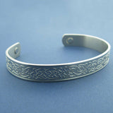 Irish Celtic Knotwork Stainless Steel Magnetic Therapy Bangle Cuff