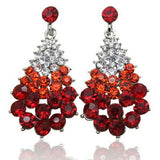 Austrian rhinestone crystal droplet earrings with stud posts