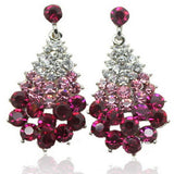 Austrian rhinestone crystal droplet earrings with stud posts