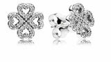 Alloy Post Four Leaf Clover Stud Earrings