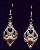 Pewter Renaissance Earrings with swarovski crystal