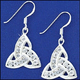 316 L Stainless Steel Trinity CZ Earring