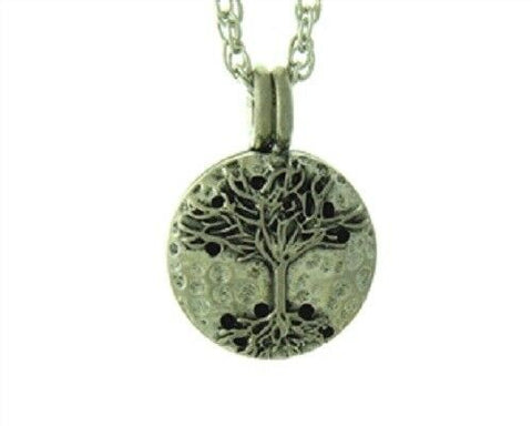 Pewter Tree of Life Diffuser Pendant for Essential Oil/Perfume w 24 in chain