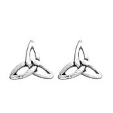 Sterling Silver Triquetra 1/4 inch stud earrings