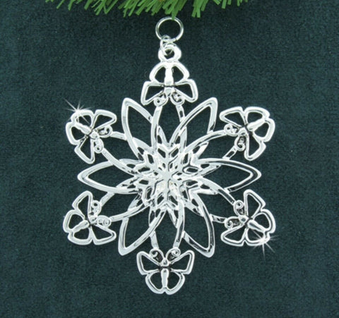 Butterfly & Flower SnowWonders Snowflake Ornament/Pendant