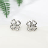 Alloy Post Four Leaf Clover Stud Earrings