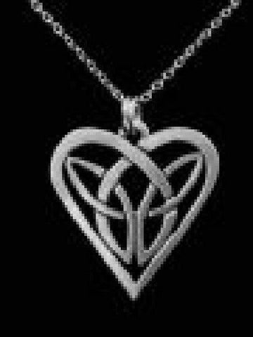 Pewter Celtic Knot Heart Necklace