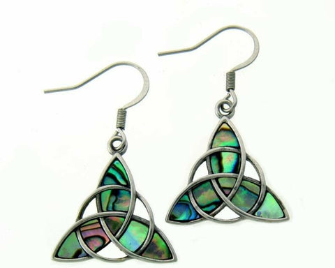 316 L Stainless Steel Trinity Abalone Earrings