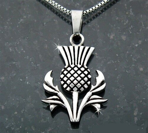 Bold & Beautiful Scottish Thistle Pendant No Chain