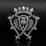 Silver-Plated Luckenbooth Scottish Thistle Pin