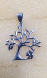 STERLING SILVER TREE OF LIFE WITH SHAMROCK PENDANT