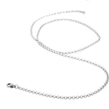 Stainless Steel Chain  Silver Tone Link Cable Chain With Lobster Clasp appr 26in