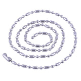 Stainless Steel 38 Inch 1.5  mm Ball Cylinder Link Neck Chain Necklace