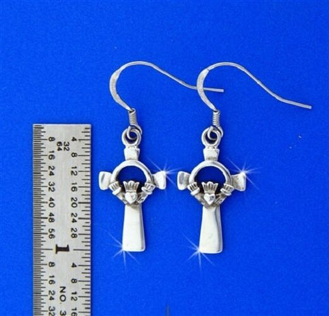 Stainless Steel Claddagh Earrings