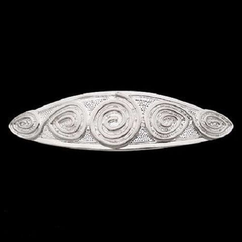 Pewter Celtic Spiral Hair Barrette