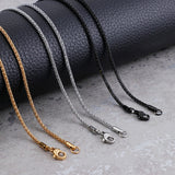 Black Stainless Steel (316L) 24 Inch 2 mm Popcorn Neck Chain Necklace