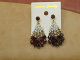 Austrian rhinestone crystal droplet earrings with stud posts