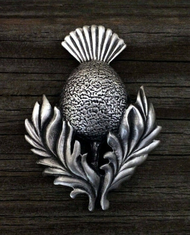 Pewter Scottish Thistle Brooch Made in USA