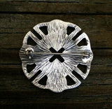 Pewter  Celtic Knot-Work Brooch Made in USA