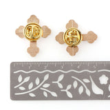 Green Enamel  Cross Lapel Pin
