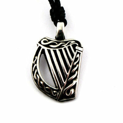 Irish Celtic Harp  Pendant and Full Length Adjustable Cord