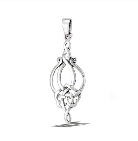 Celtic STERLING SILVER WOVEN KNOT PENDANT