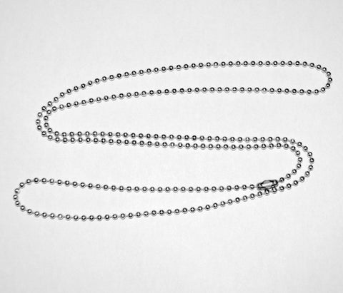 Stainless Steel 30 Inch 2.4mm Ball Link Neck Chain Necklace