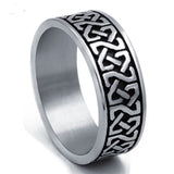 8 mm Celtic Knot Ring -  Stainless Steel Size 8-14