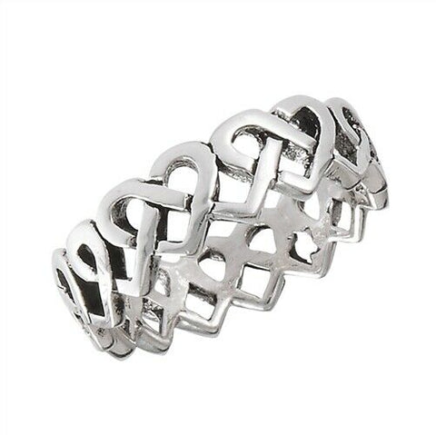 Sterling Silver Celtic Endless Heart Ring