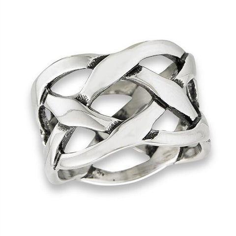 STAINLESS STEEL CELTIC WEAVE RING