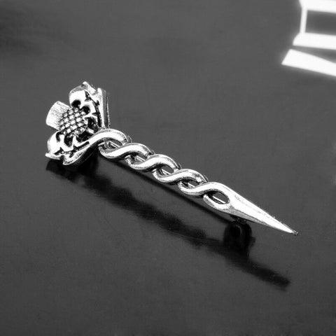 Scottish miniature Kilt Pin with Thistle and Sword