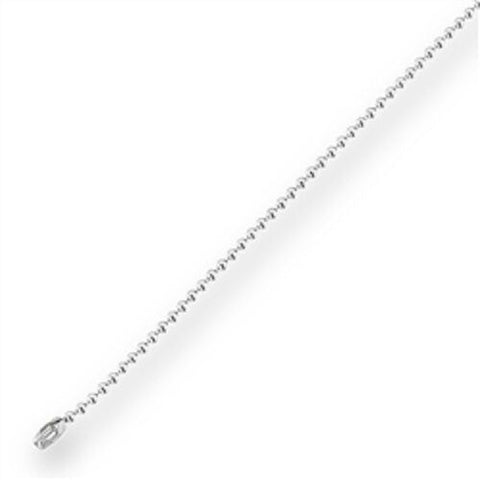Stainless Steel 17 Inch 1.5mm Ball Link Neck Chain Necklace