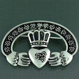 Pewter Celtic Claddagh Pin/Pendant