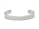 Irish Celtic Knotwork Stainless Steel Magnetic Therapy Bangle Cuff