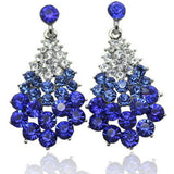 Austrian rhinestone crystal droplet earrings with stud posts