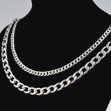 Stainless Steel 22 in 7 mm link Cuban curb  Chain Necklace