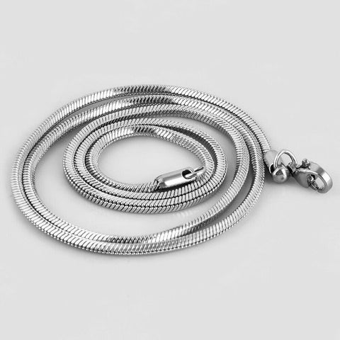 Stainless Steel 55 cm (21.65 in) 2mm Square Snake Chain with lobster clasp