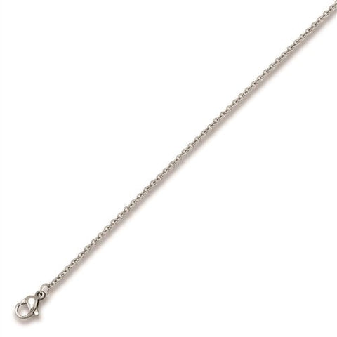 STAINLESS STEEL SMALL 2mm ROUND LINK CHAIN 24 IN