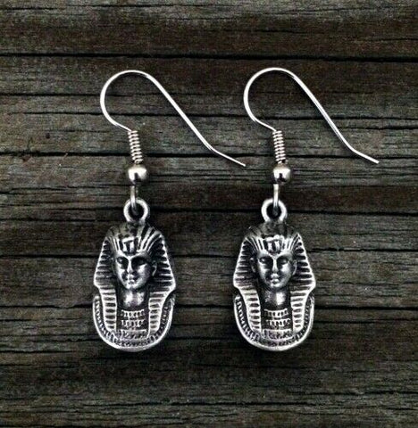 Pewter Egyptian Pharoah Earrings made in USA