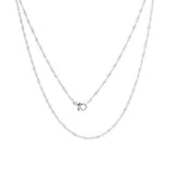 Stainless Steel Braided Rope Chain  Silver Tone 50.5cm(19.5) long,1.7mm