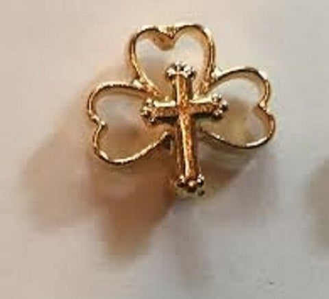Shamrock and Cross Lapel Pin (2 pieces)