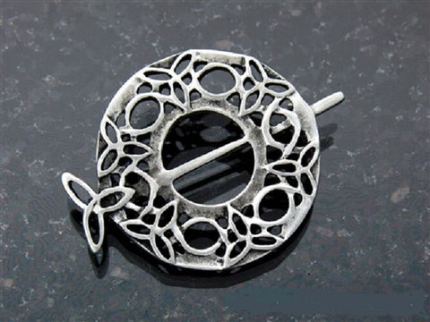Pewter Celtic Trinity Tara Brooch