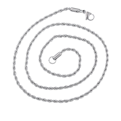 Stainless Steel 53 cm( 20 7/8) Inch 2.3 mm  Rope Necklace