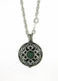 Pewter Celtic Knot & Jade Diffuser Pendant on 24" Chain