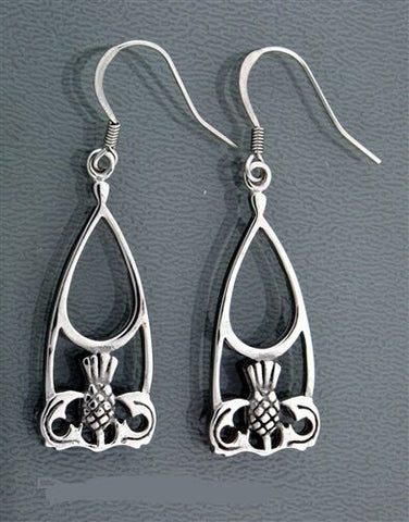 Celtic  Scottish Thistle Stainless Steel  Earrings