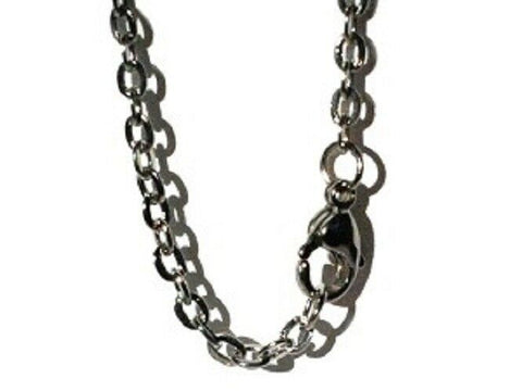 Stainless Steel 26 Inch 3mm Oval Link Neck Chain Necklace