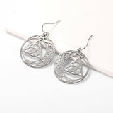 STAINLESS STEEL CELTIC Knot Triquetra Crescent moon  Earrings