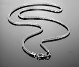 Stainless Steel 25.6 Inch (65 cm) 2.4mm Mesh Chain Necklace